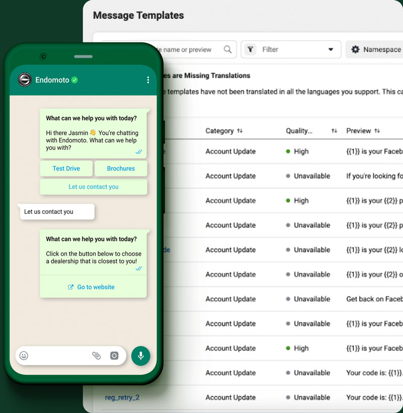 используйте whatsapp business на двух телефонах через whatsapp business api