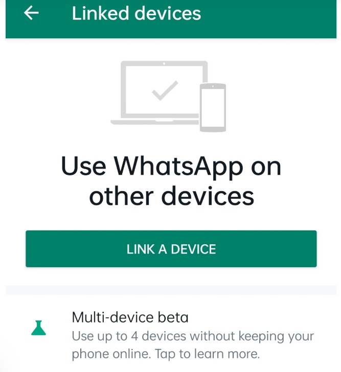 go to whatsapp linked devices to link whatsapp business to another phone