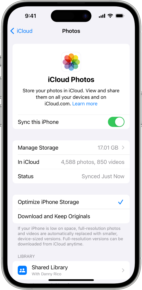 change icloud photos settings to fix iphone wont import photos issue