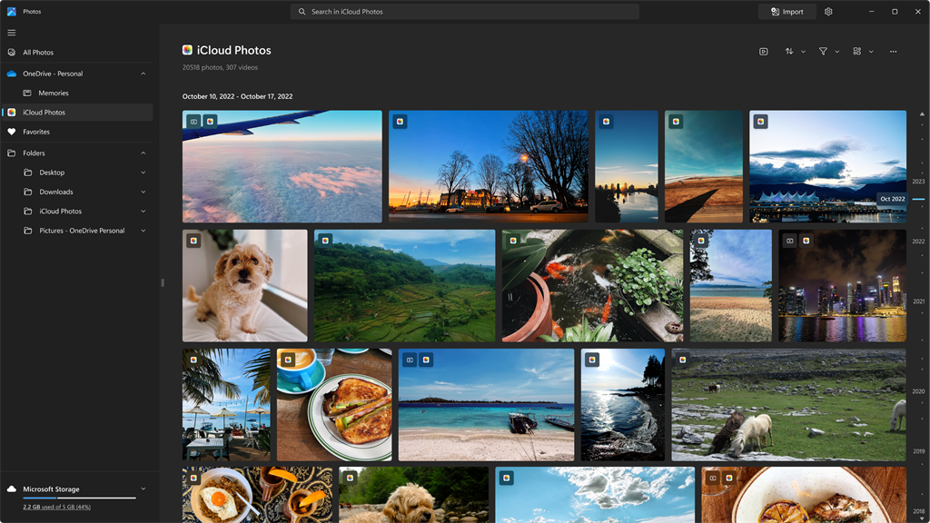 use windows photos app to transfer photos from iphone to pc