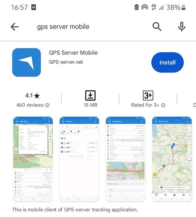 install gps server mobile app