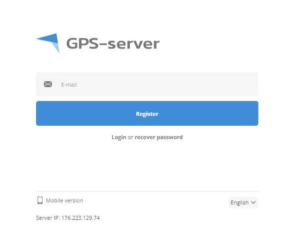 create account with gps server