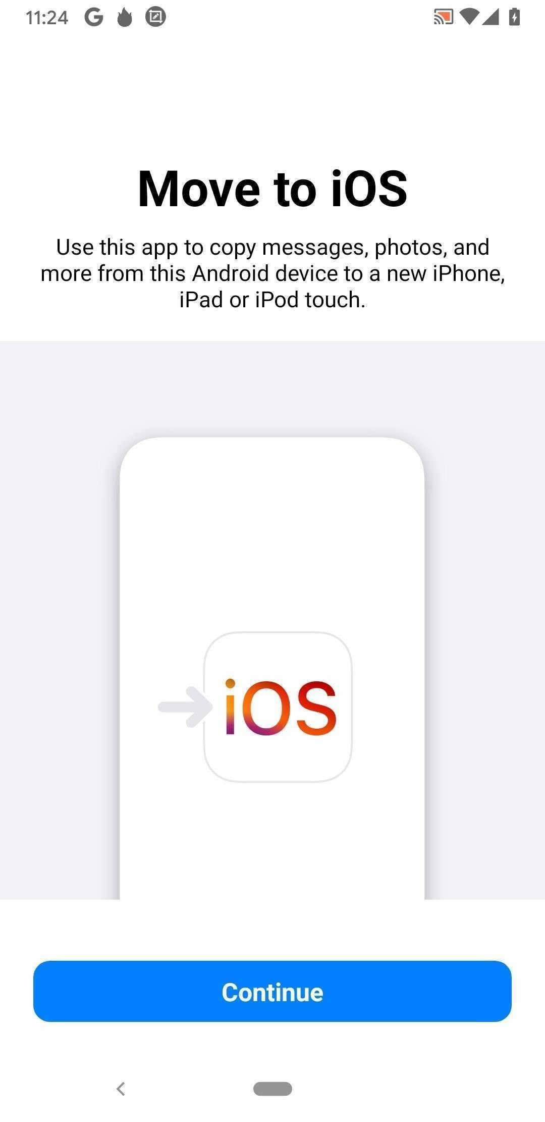 move to ios interfaz de usuario