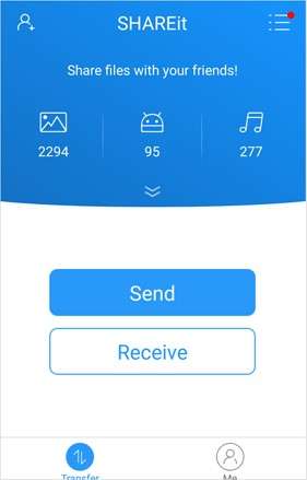 shareit user interface