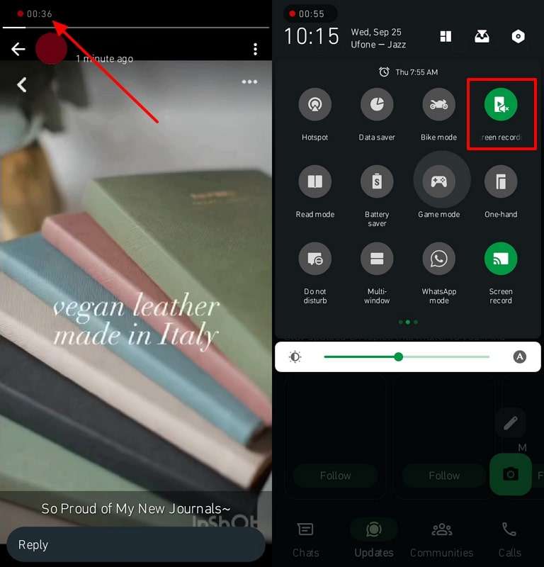 stop recording on android