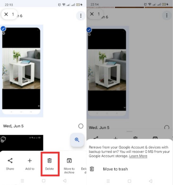 move duplicate photos to trash on google photos