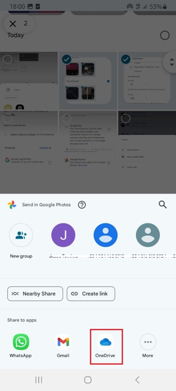 how to upload google photos to a hard drive via onedrive