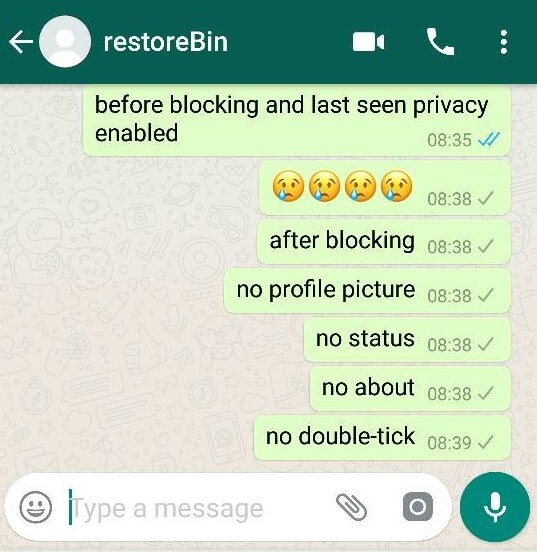 contact blocked