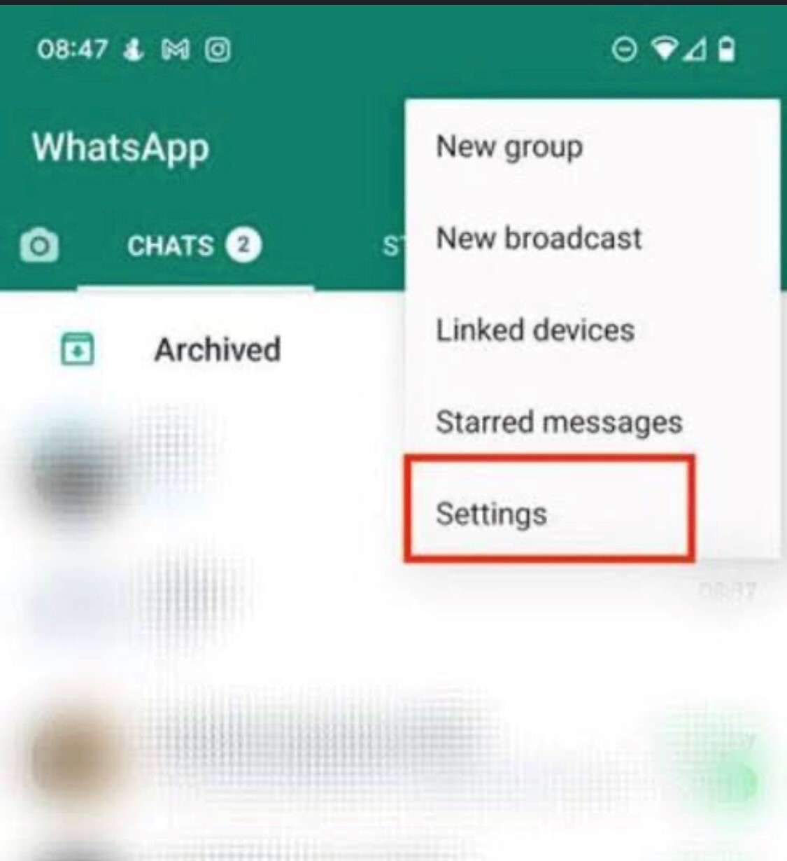 whatsapp settings