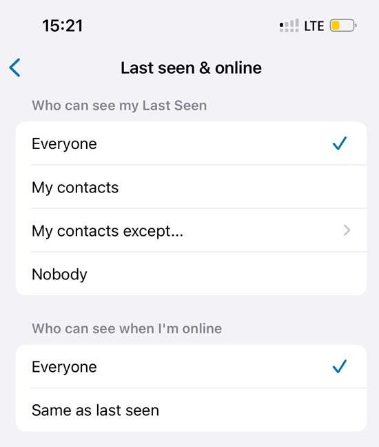 hide whatsapp last seen on iphone