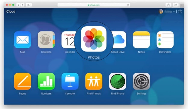 log in and find your photos and videos on icloud