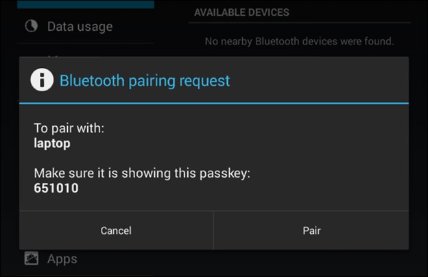 pair your android and mac to enable a bluetooth transfer