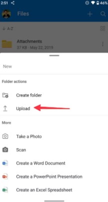 upload videos to your microsoft account on the android