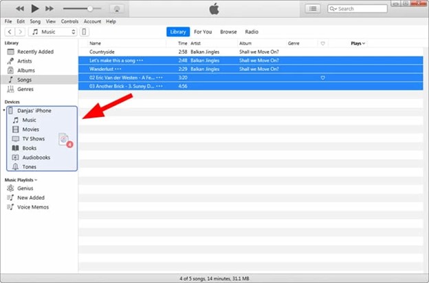 arrastra y suelta música mp3 en la ventana de itunes y termina de añadir mp3 a tu apple music