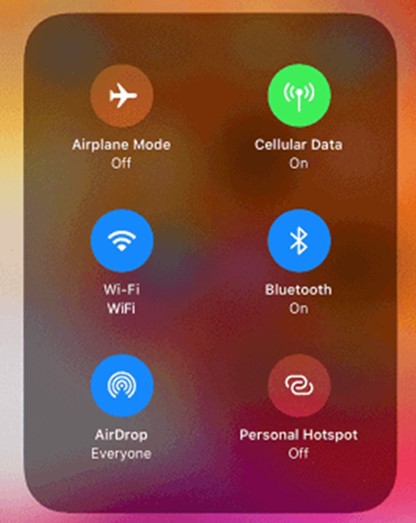 ícone do airdrop em dispositivos Apple