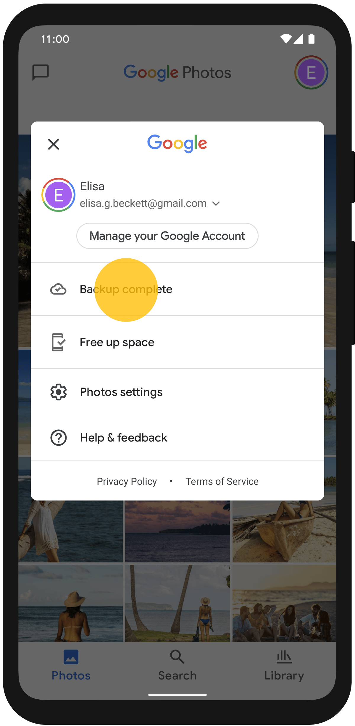 how to backup in google photos 