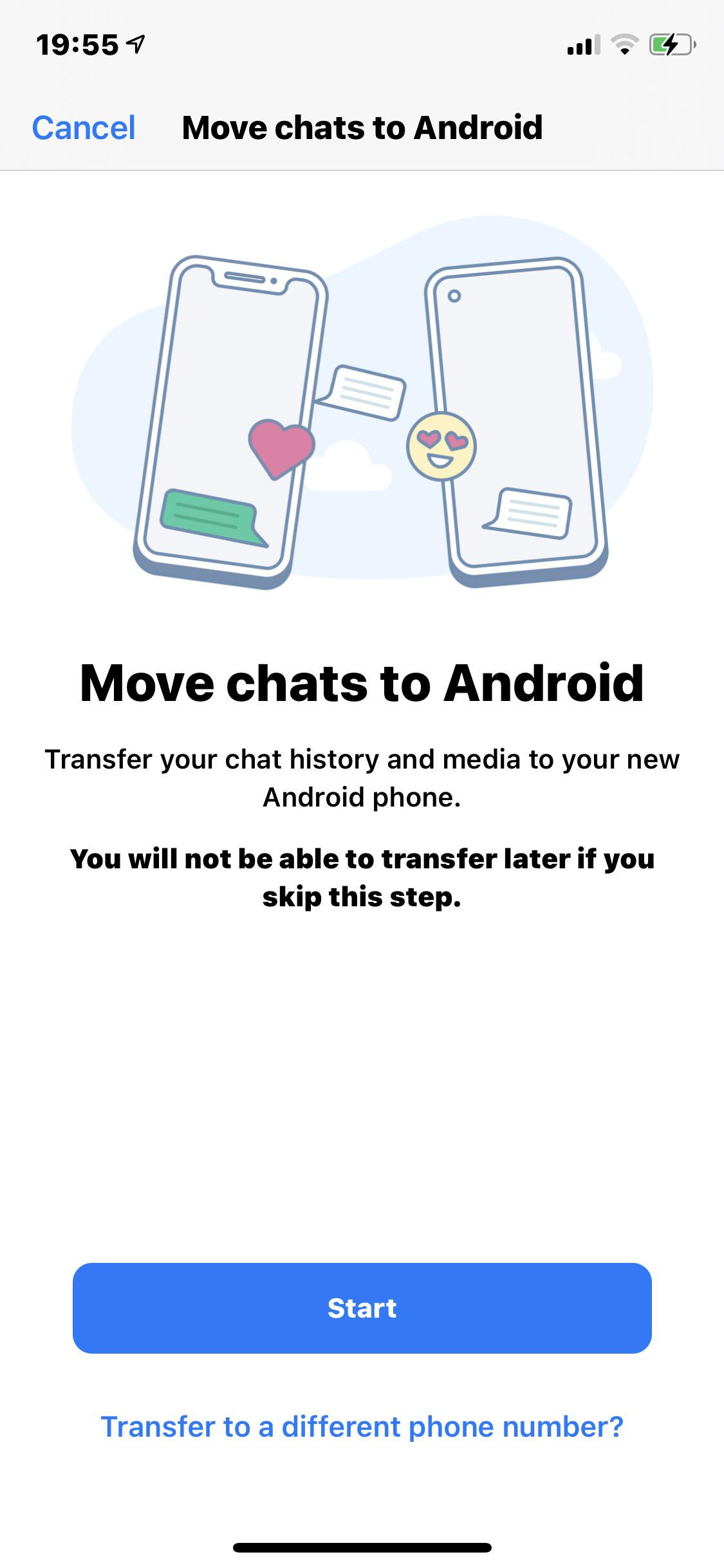 move chats to android