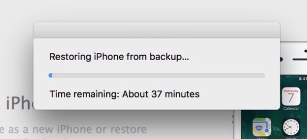 restoring iphone from itunes backup