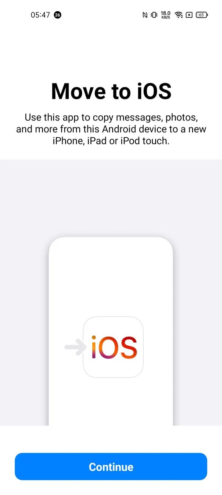 opening the move to ios app