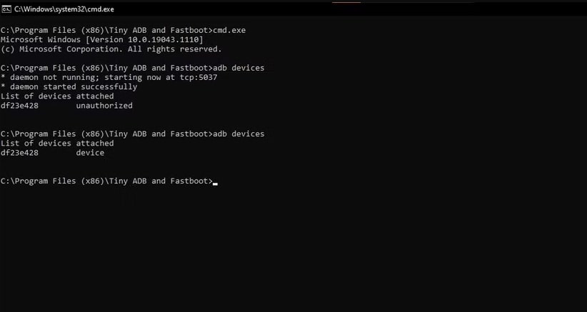 access command prompt