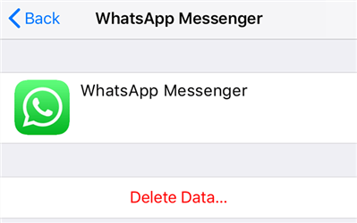 delete whatsapp from icloud settings 