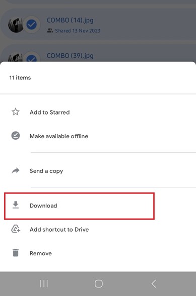 download google drive photos on android