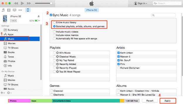 download icloud music to iphone by syncing on pc