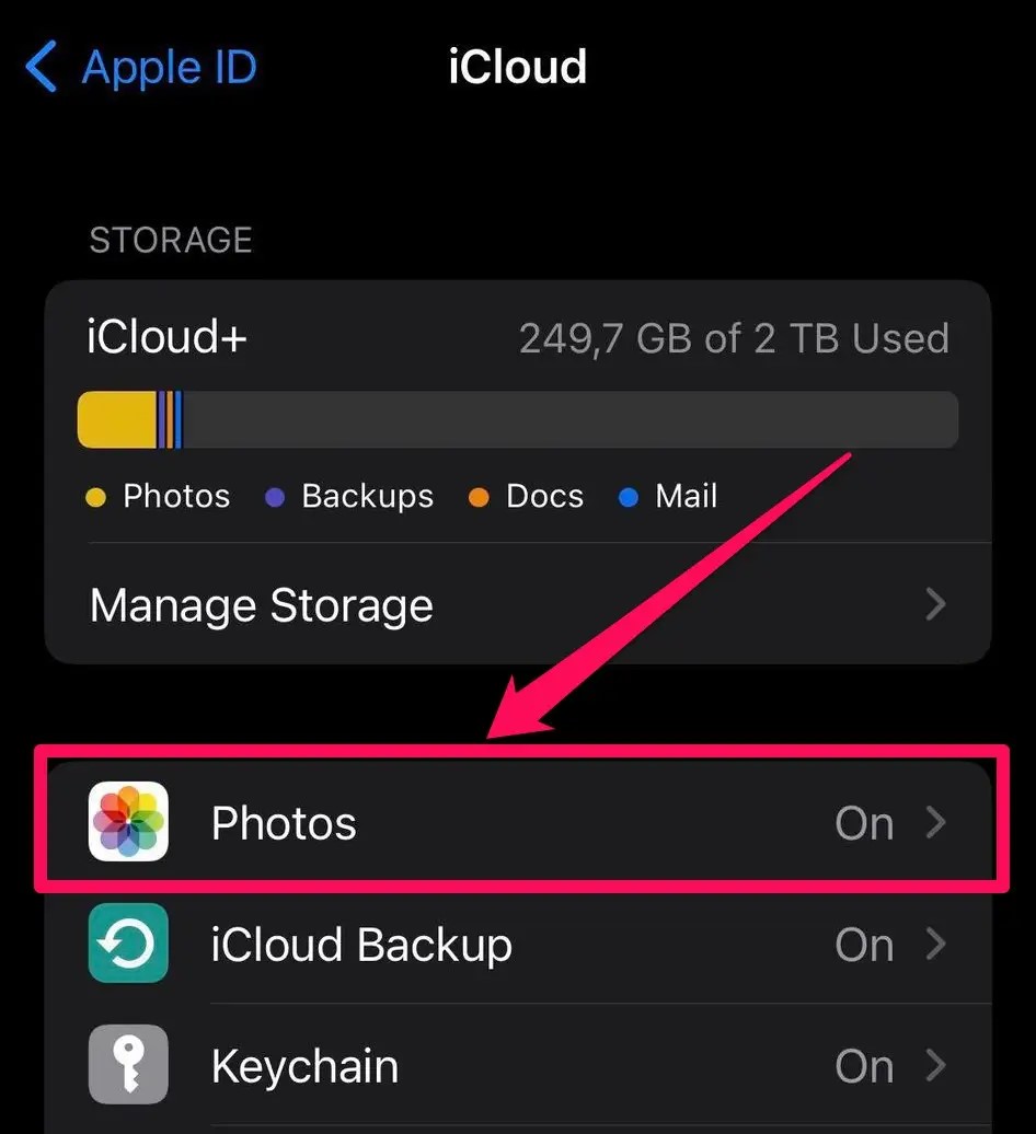 clicking on photos to download photos from icloud to iphone