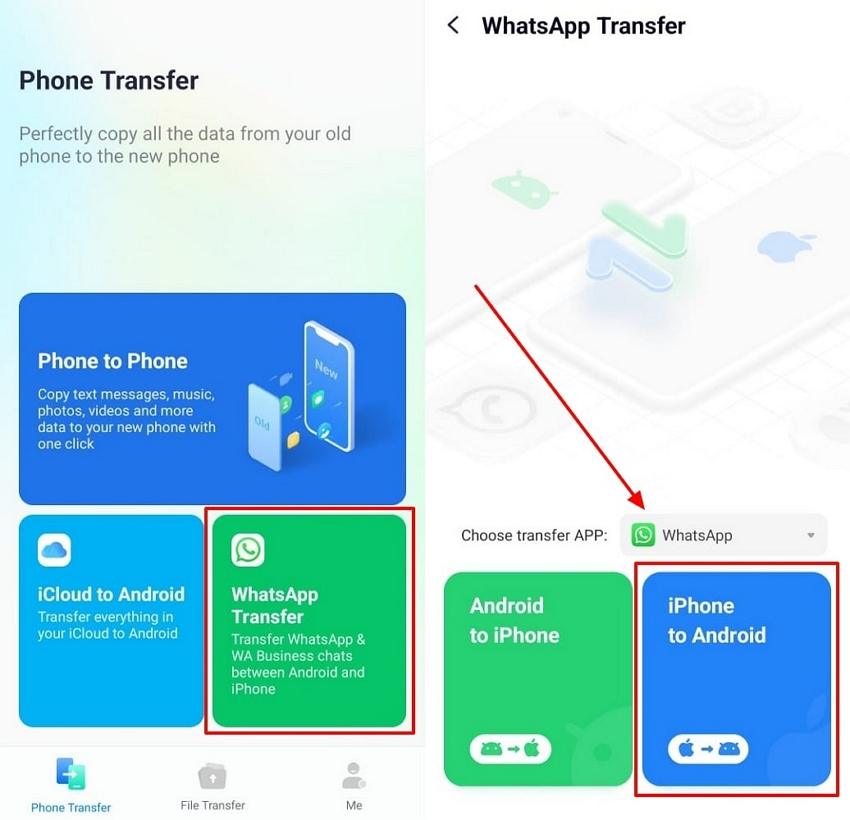 access iphone to android mobiletrans