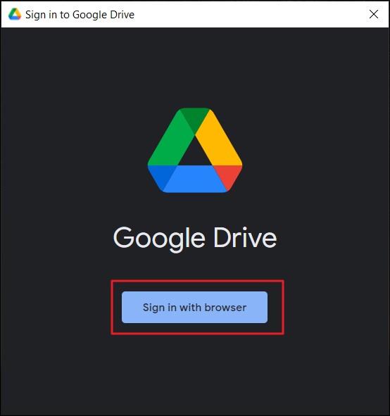 using google drive with web browser