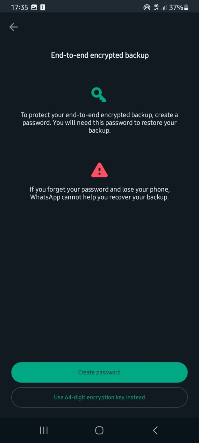 how to protect whatsapp encrypted backup