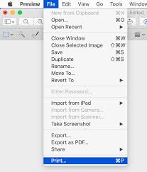 mac file menu print 