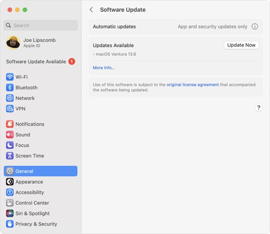 how to update macos on macbook