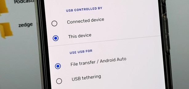 definir o android file transfer para o modo de transferência de arquivos