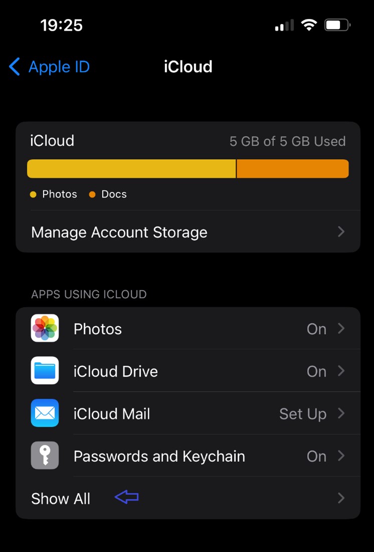 ir a ajustes de icloud en iphone para solucionar la copia de seguridad de icloud que tarda una eternidad