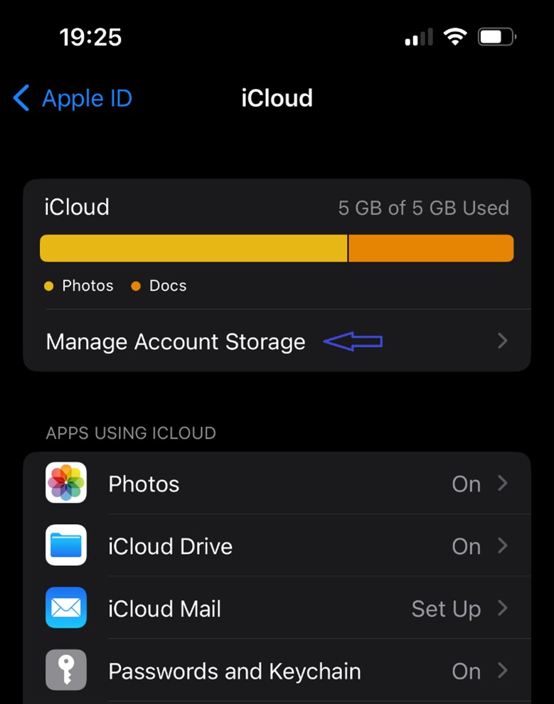 delete icloud backups to resolve the issue of icloud backup taking forever