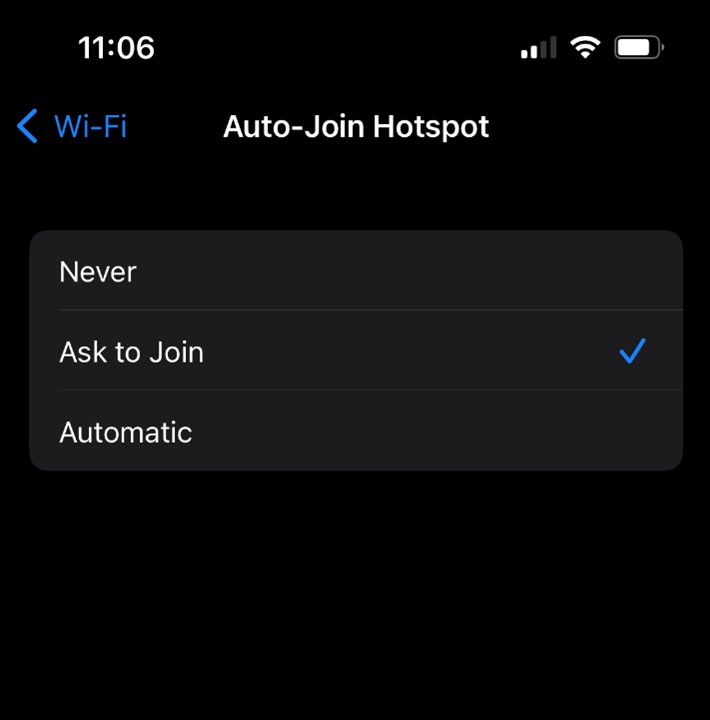 how to disable auto-join hotspot to fix icloud syncing paused 