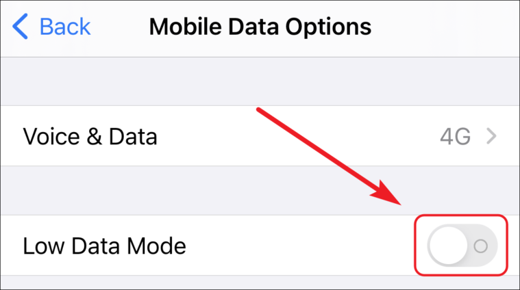 disable low data mode if my iphone hotspot keeps turning off