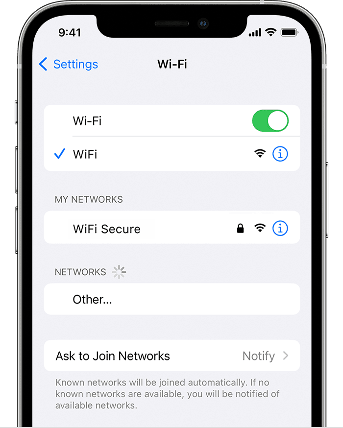 connect to wifi to provide a better environment for icloud syncing