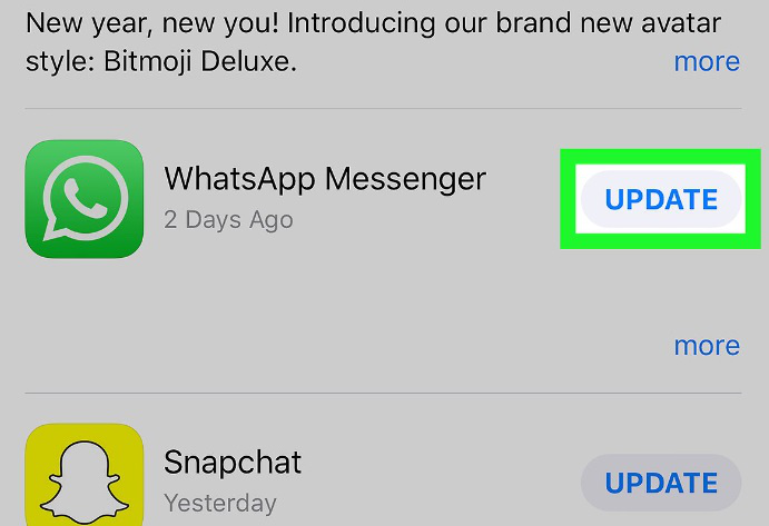 update the whatsapp app when calls are unavailable on whatsapp