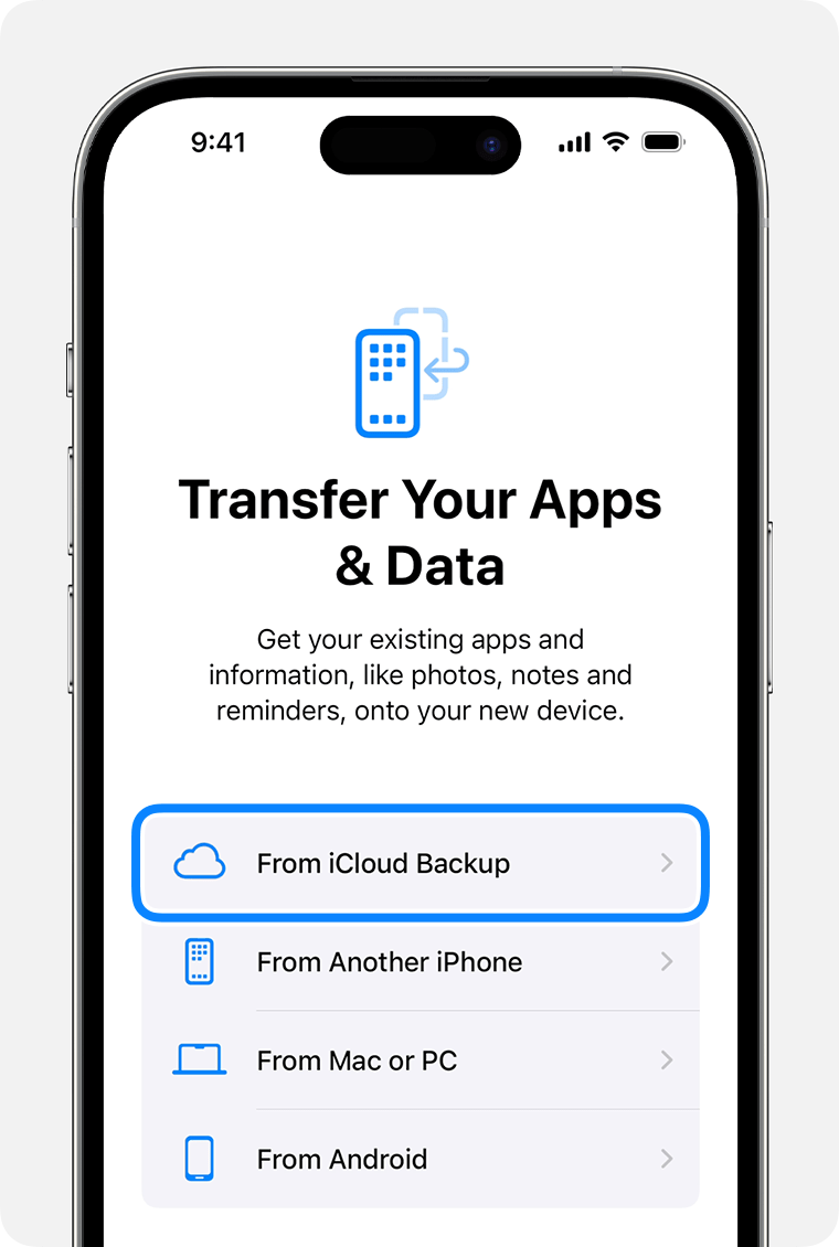 restore data to iphone