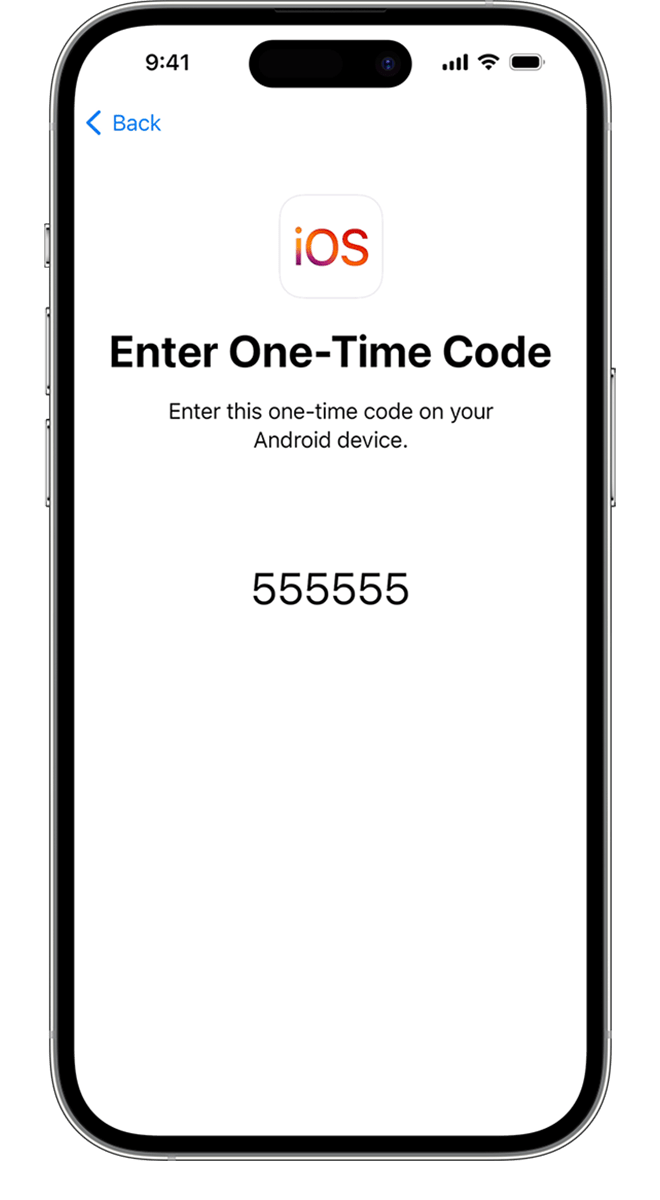 enter move to ios code