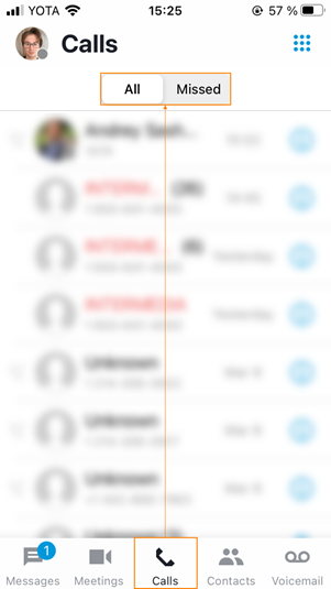 view whatsapp call history