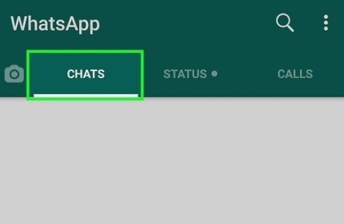 go to whatsapp and tap on chats
