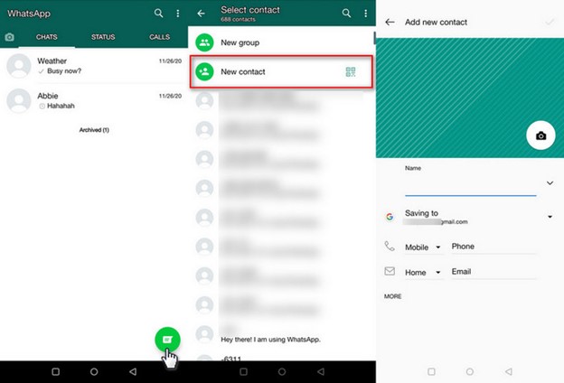 import contacts to your whatsapp by adding them manually