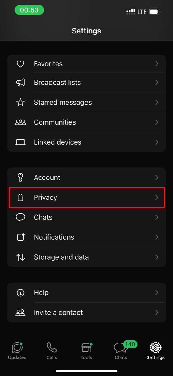 whatsapp privacy settings 