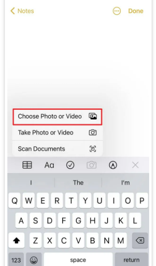 choose photos or video to hide lock on iphone