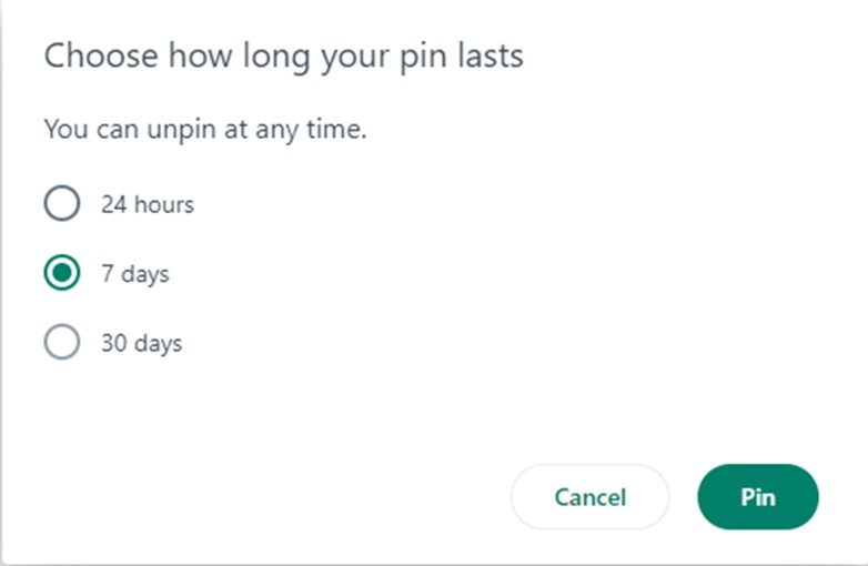 select time duration and click on pin