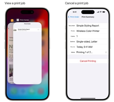 view or cancel a print job if you do not want to print the iphone notes