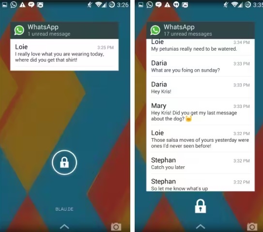 use an android widget to read whatsapp messages without opening whatsapp